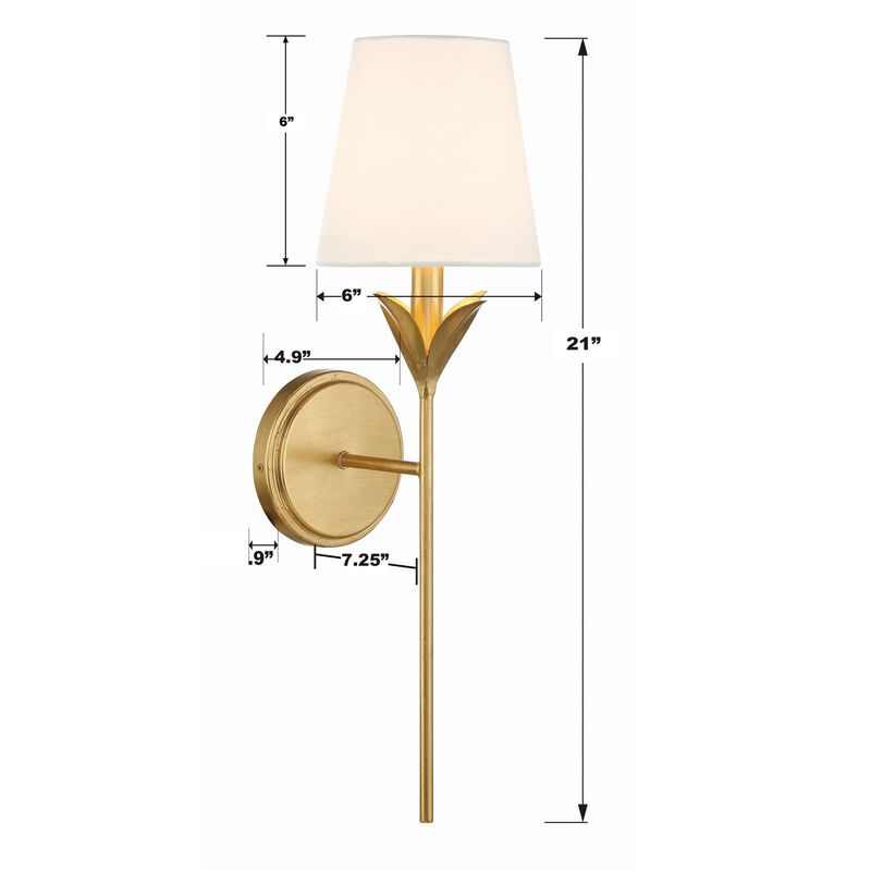 Crystorama Broche 21 Inch Wall Sconce