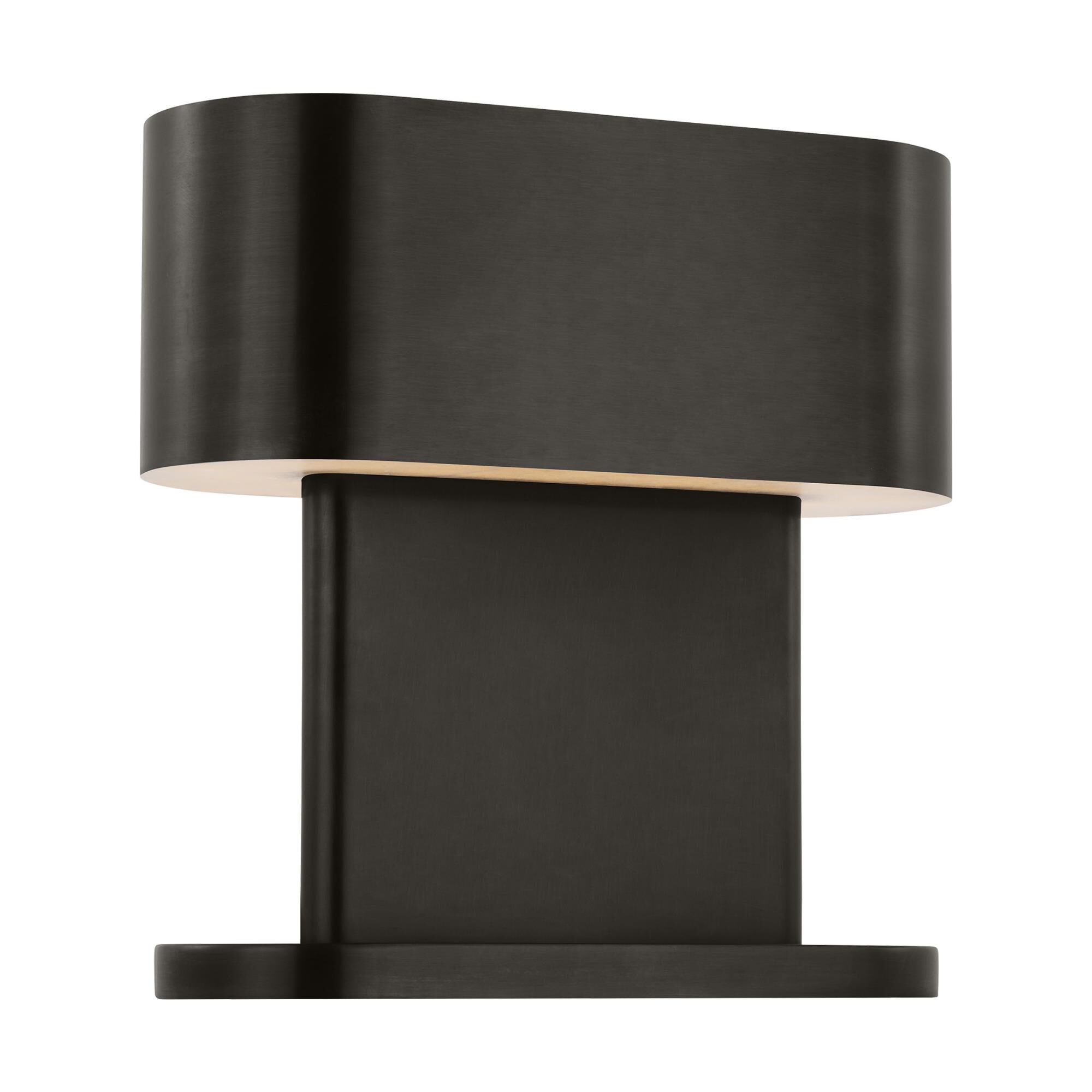 Shown in Dark Bronze finish and Brass shade