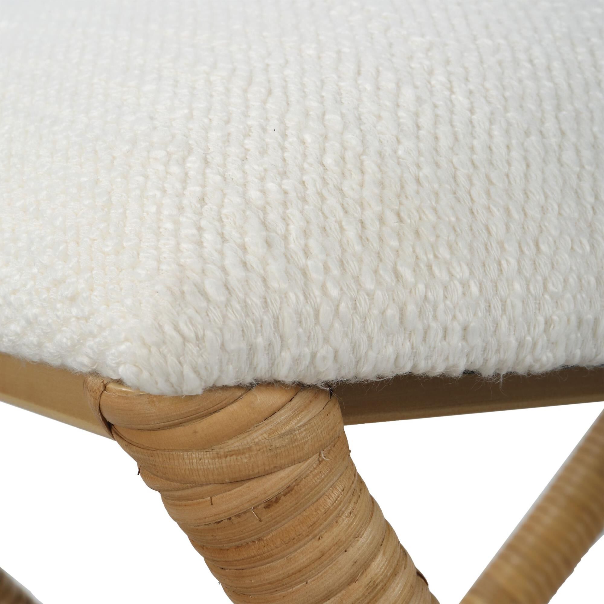 Shown in Natural Rattan and White finish