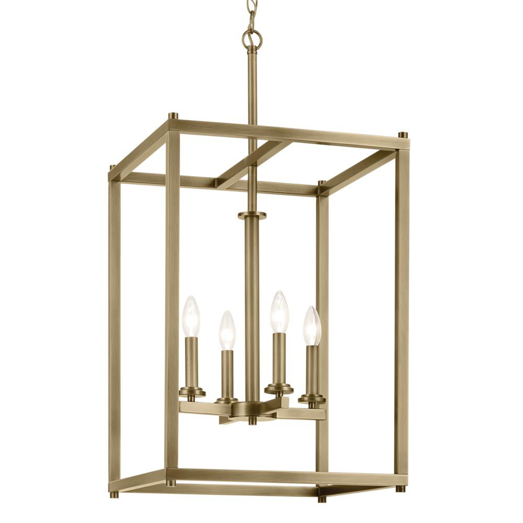 Shown in Natural Brass finish and Clear glass