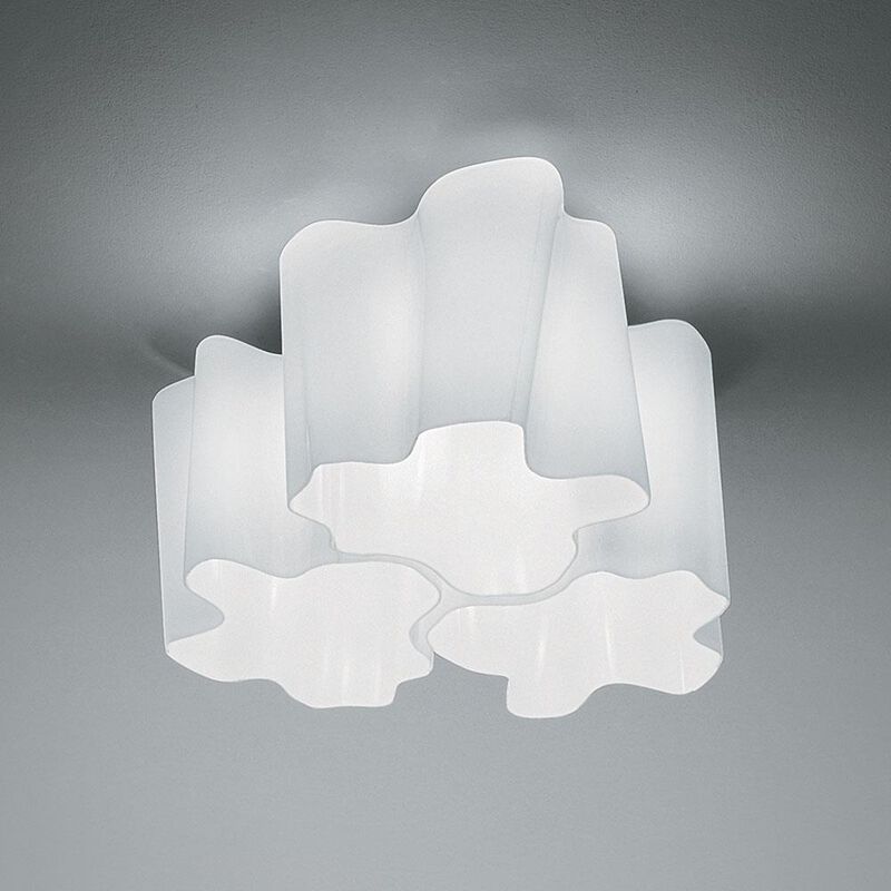 Michele De Lucchi, Gerhard Reichert Logico 13 Inch 3 Light Semi Flush Mount by Artemide