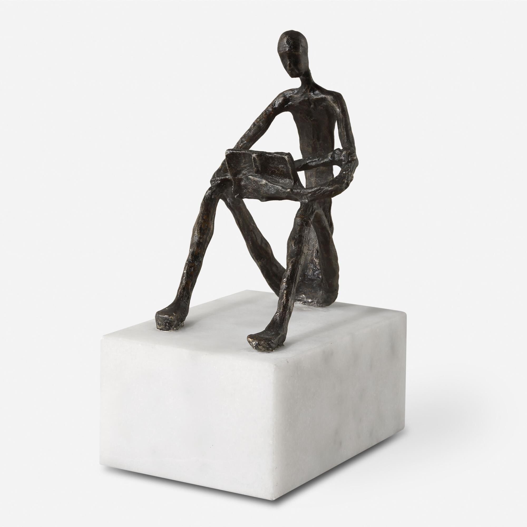 Shown in This Sculpture Captures The Essence Of Tranquility As It Depicts A Figure In A Relaxed Seated Positi finish