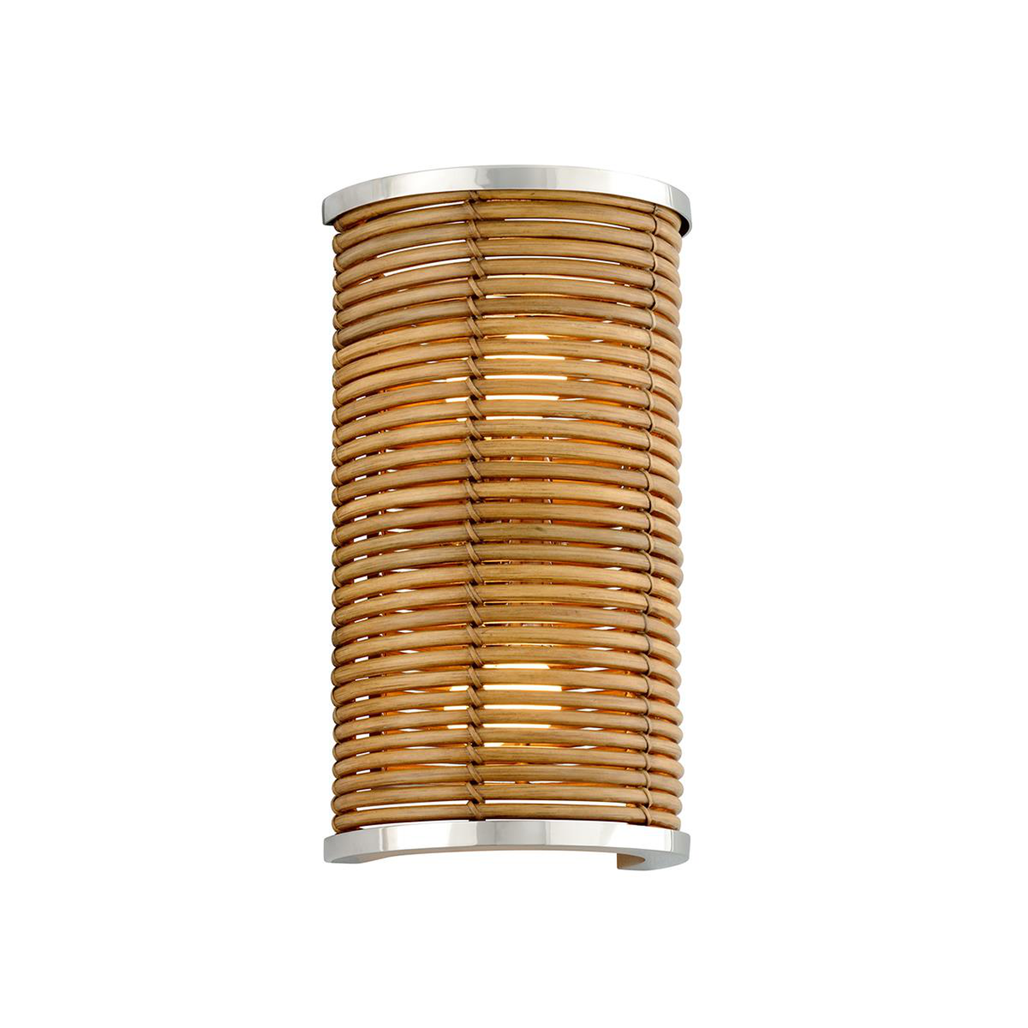 Shown in Natural Rattan-Stainless Steel finish and Natural Rattan shade