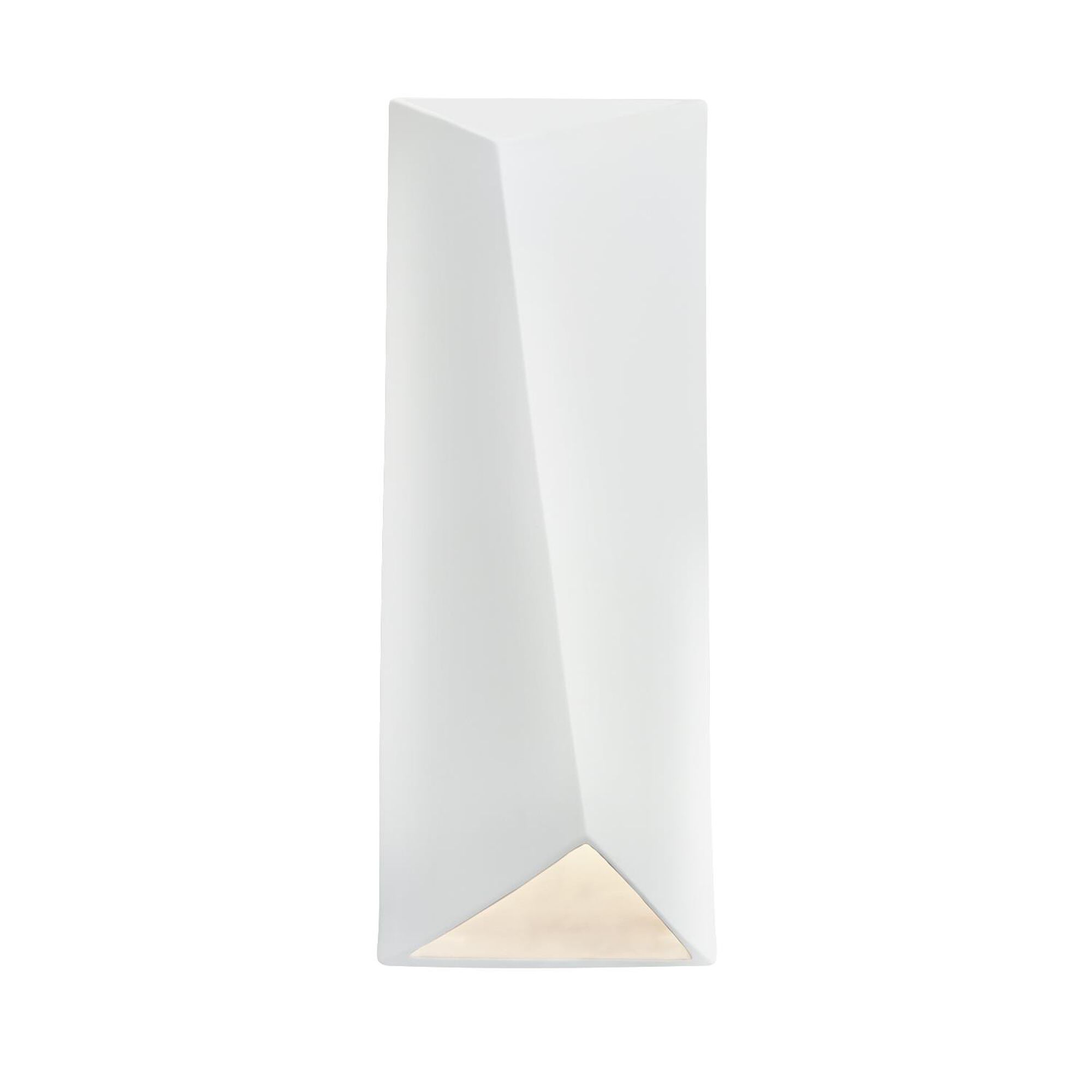 Shown in Gloss White Both Outside - Inside Of Fixture finish and Shape - Diagonal accent