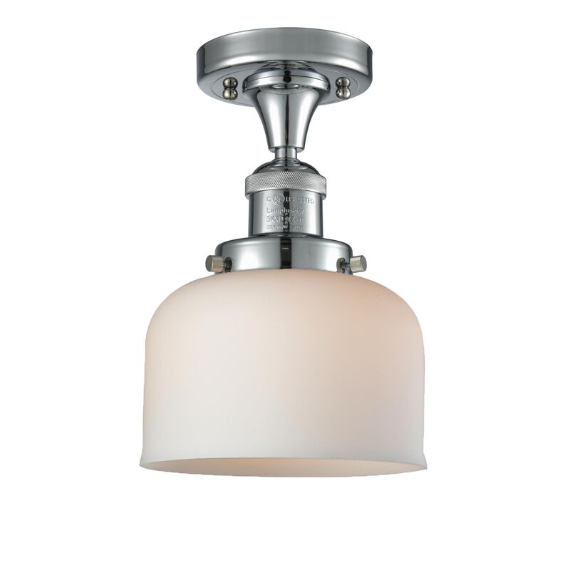 Bruno Marashlian Large Bell 8 Inch 1 Light LED Semi Flush Mount by Innovations Lighting