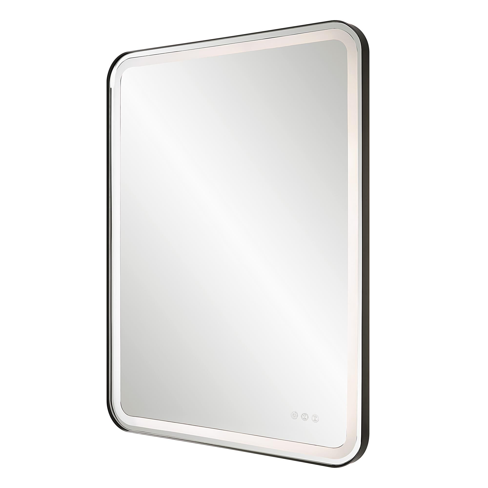 Shown in Versatile In Design, This Mirror Has Integrated Led Lighting That Illuminates Through The Frosted St finish