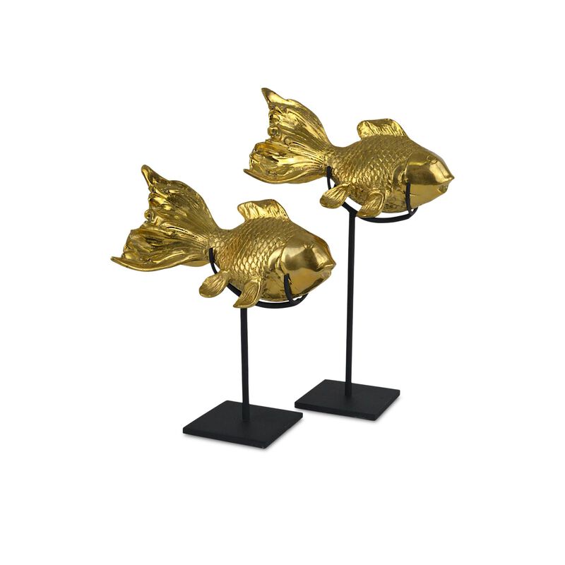 Goldfish Sculpture by Currey and Company