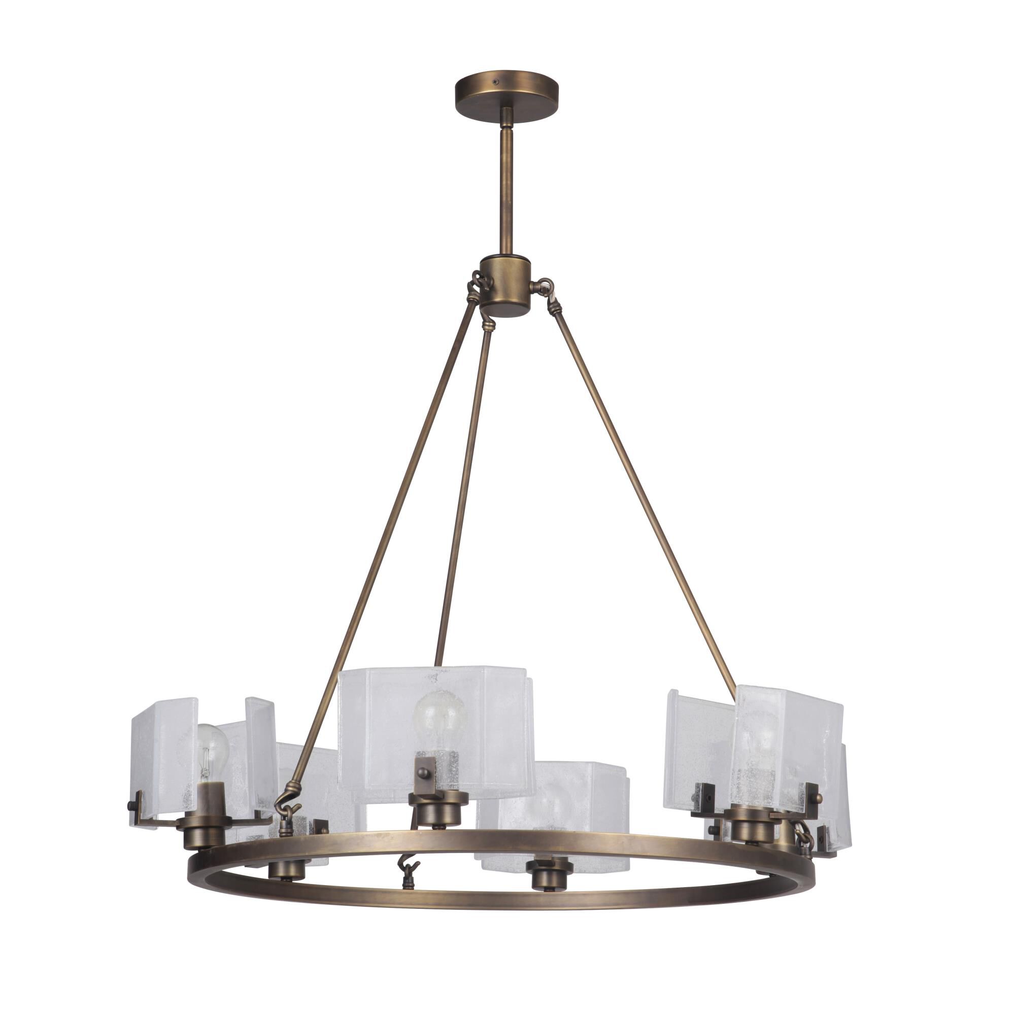 Shown in Patina Aged Brass finish and Yes glass and Yes shade and Rectangular accent