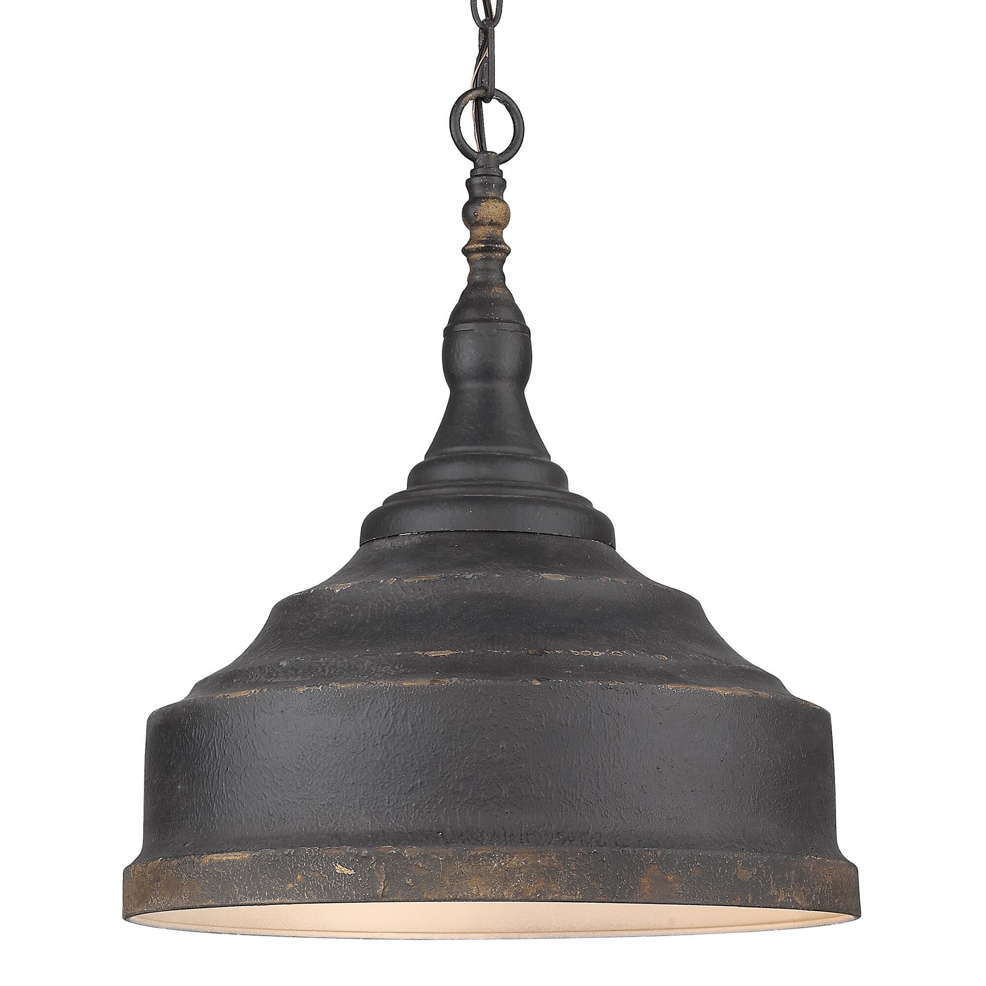 Shown in Antique Black Iron finish and Antique Black shade