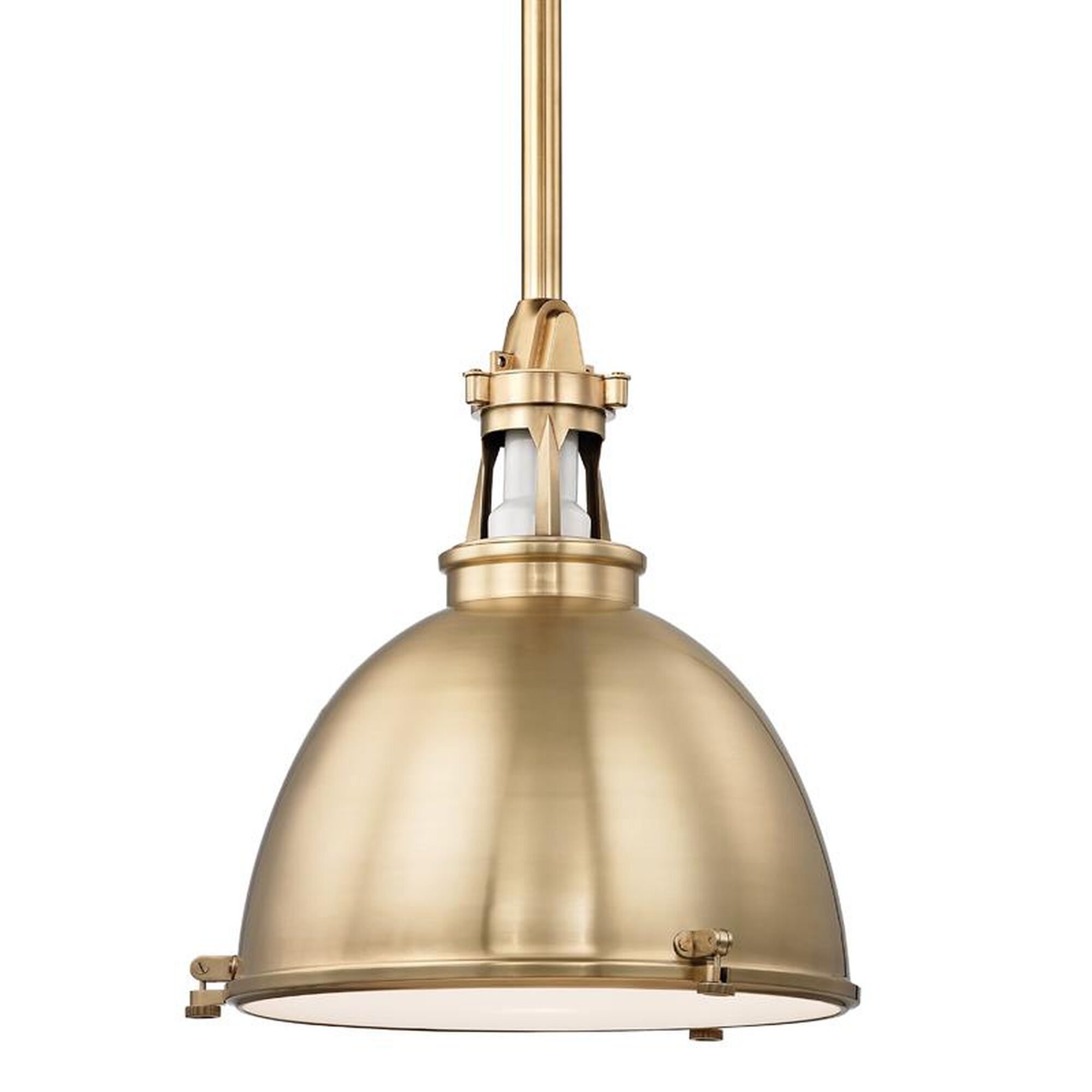 Shown in Aged Brass finish and Aged Brass shade