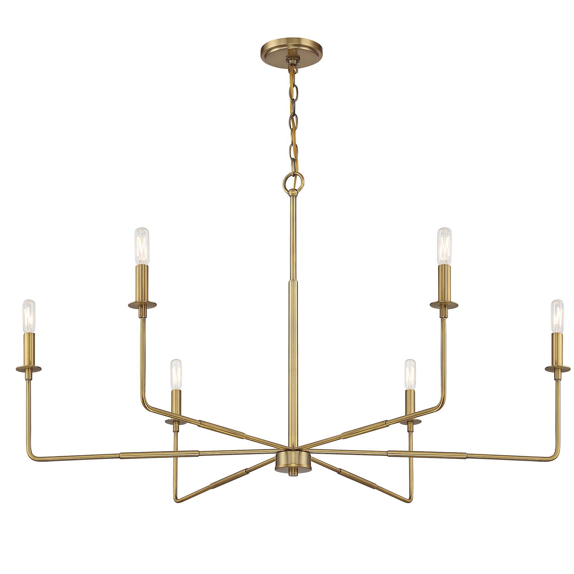 Salerno 42 Inch 6 Light Chandelier by Savoy House