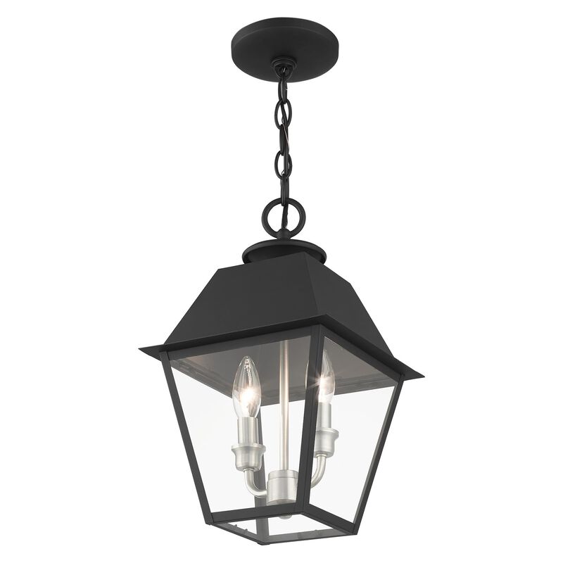 Mansfield 15 Inch Tall 2 Light Outdoor Hanging Lantern by Livex Lighting