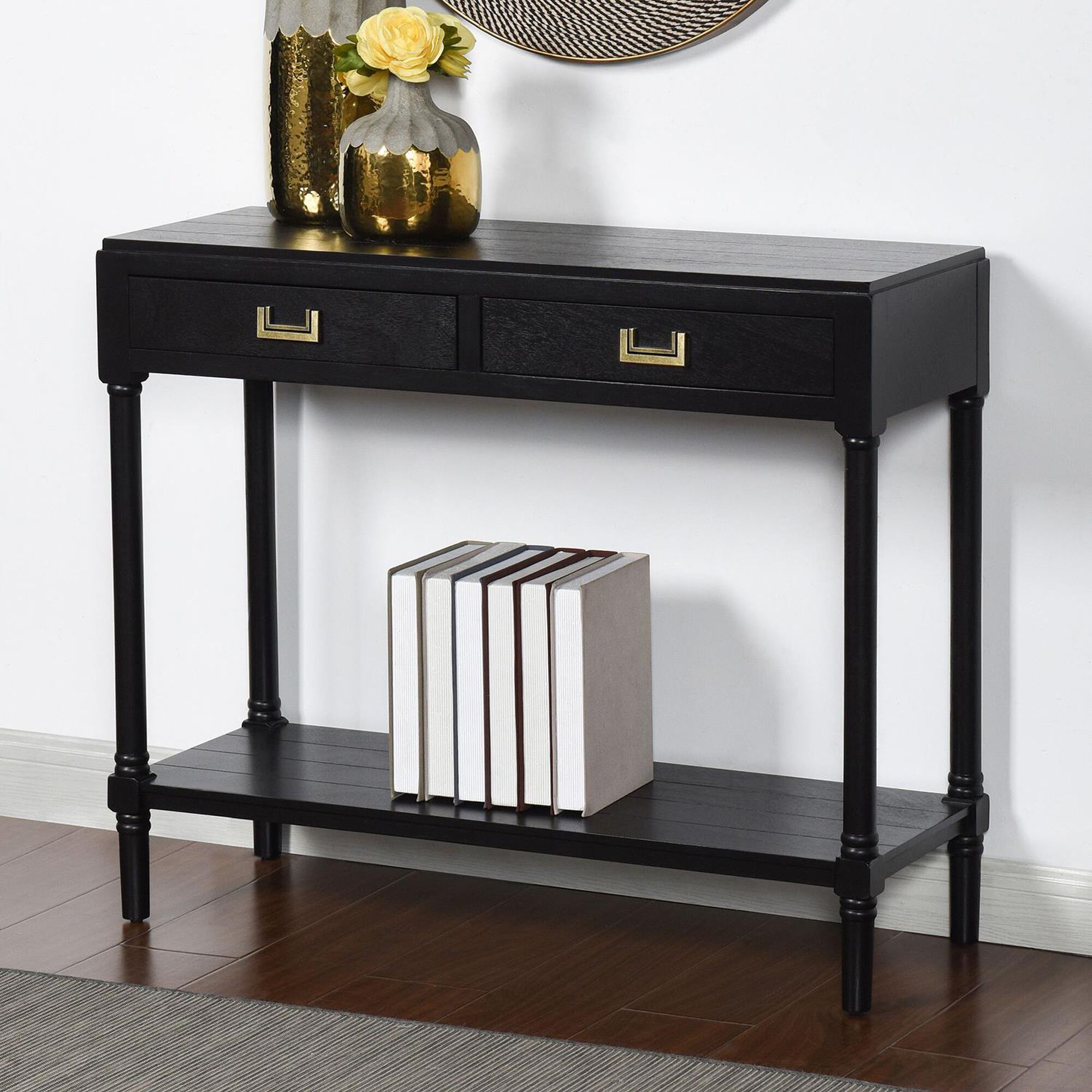 Shown in Black and Antique Gold finish