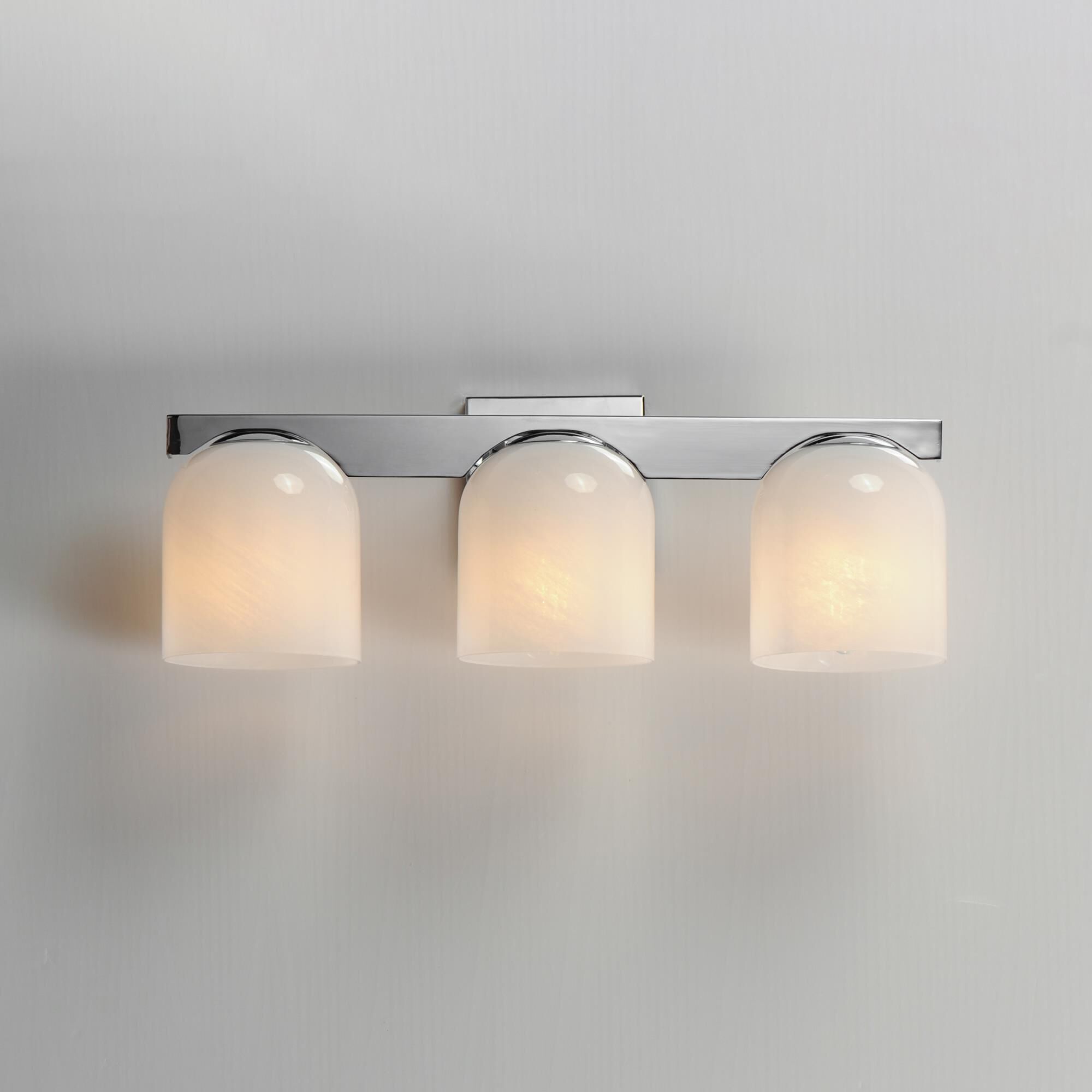 Shown in Polished Chrome finish and Marble glass and Glass shade