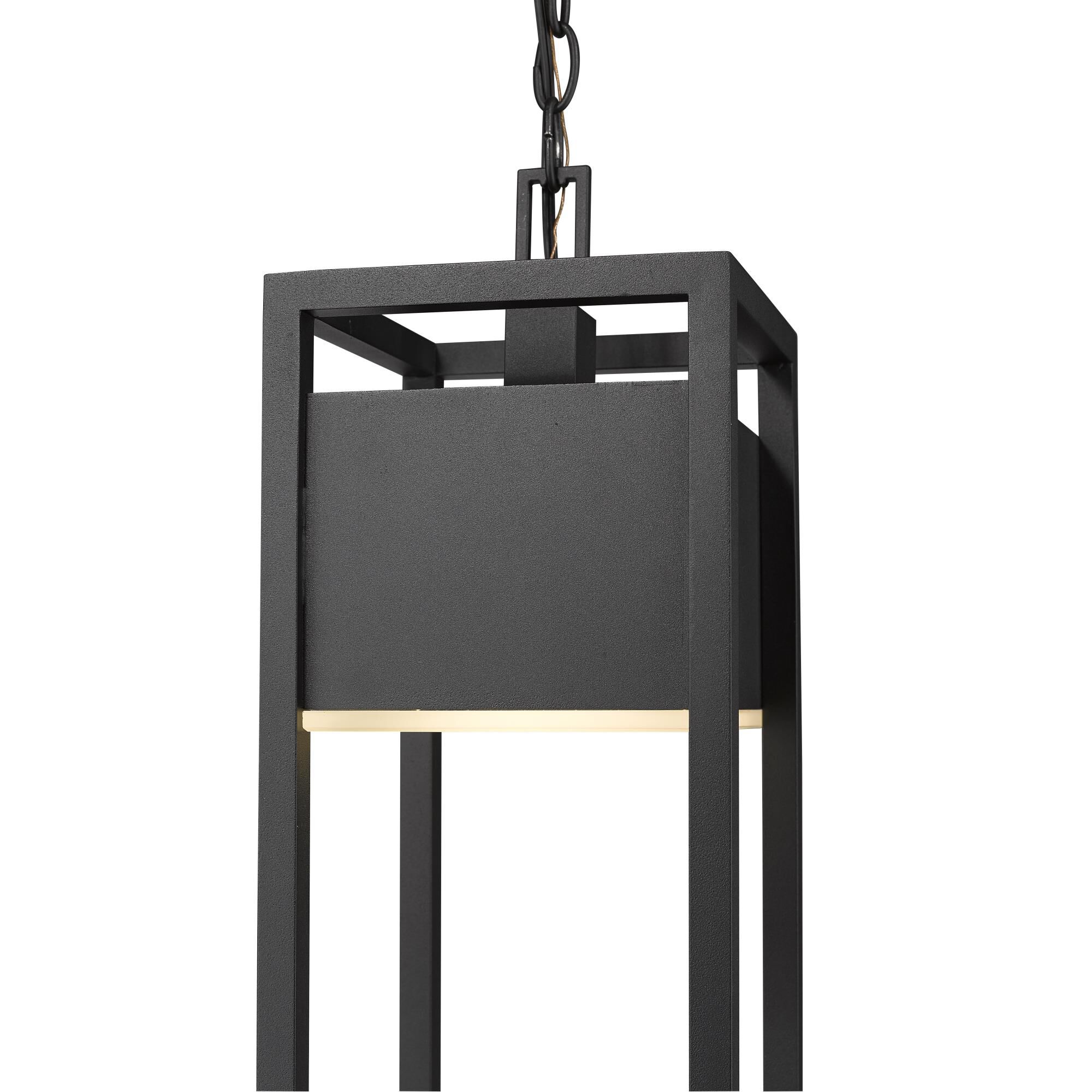 Shown in Black finish and Glass shade