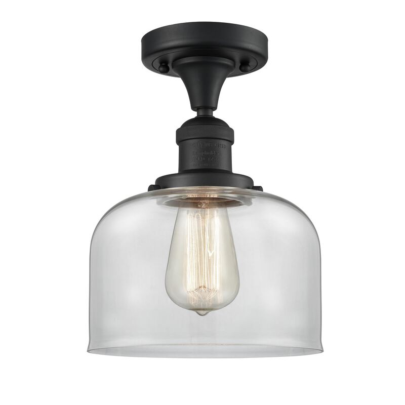 Bruno Marashlian Large Bell 8 Inch 1 Light LED Semi Flush Mount by Innovations Lighting