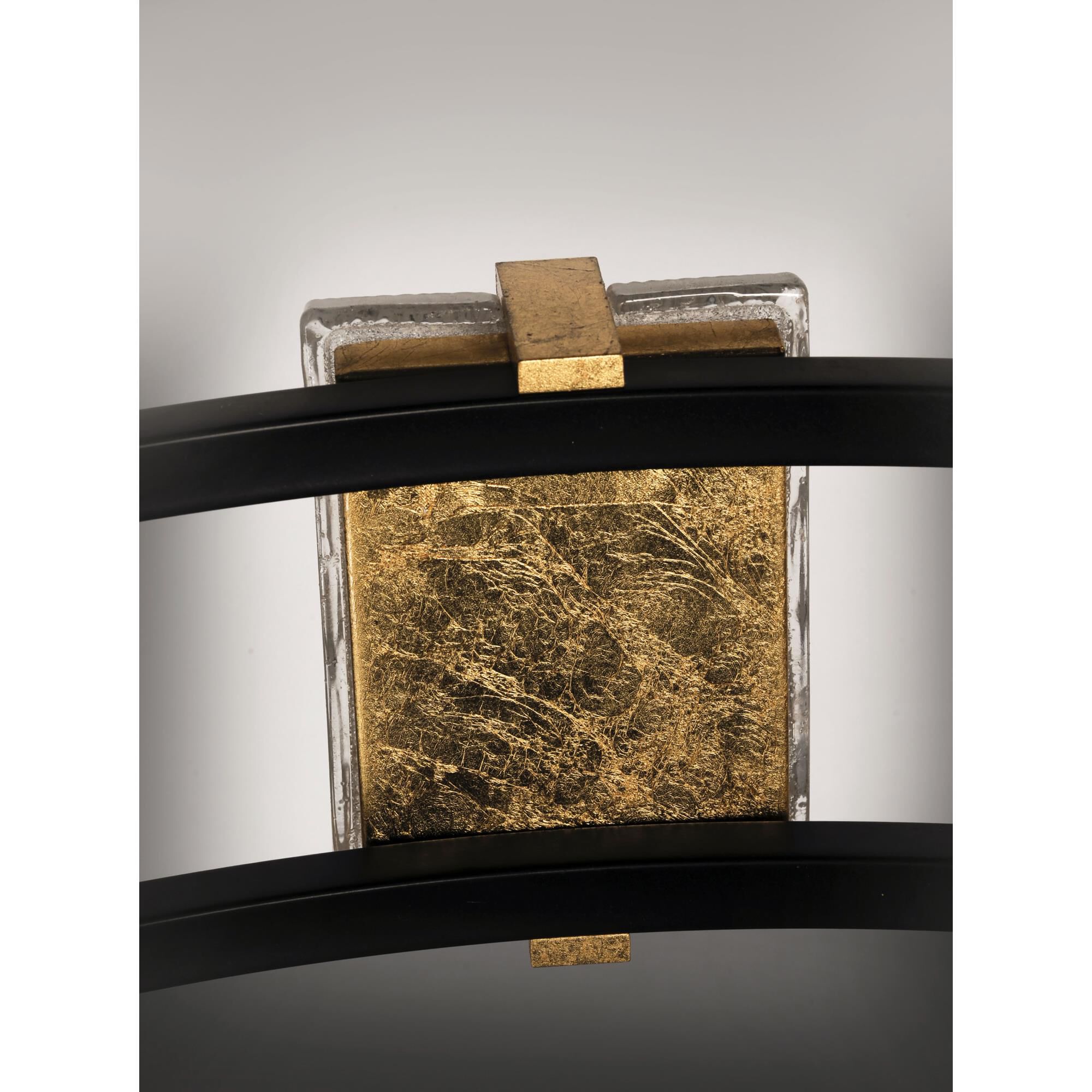 Shown in Black - Gold Leaf finish and Crystaline glass