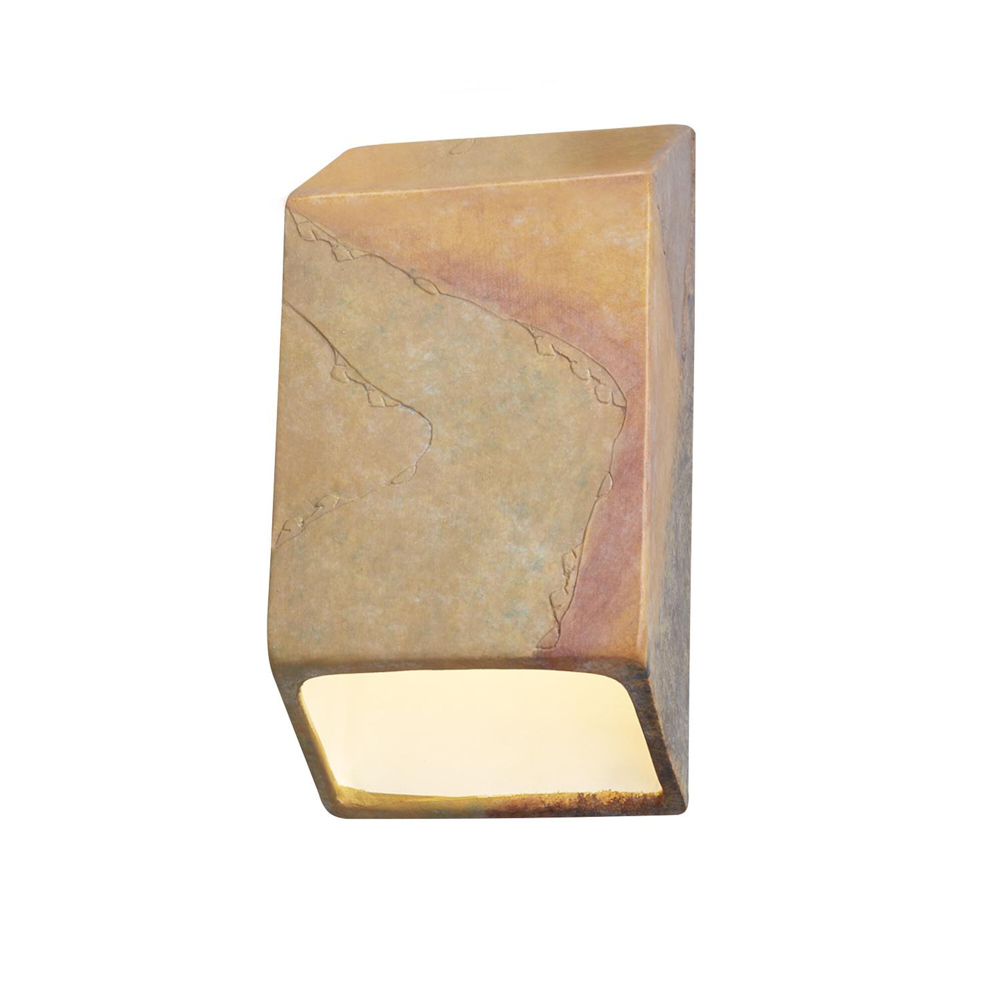 Shown in Harvest Yellow Slate finish and Shape - Tapered Rectangle accent