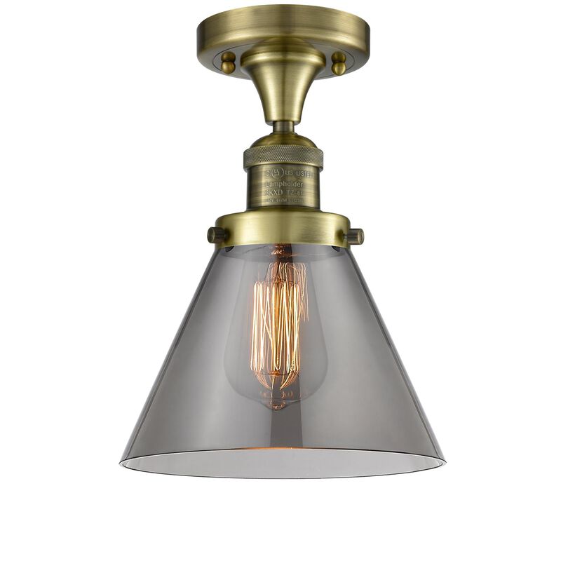 Bruno Marashlian Large Bell 8 Inch 1 Light LED Semi Flush Mount by Innovations Lighting