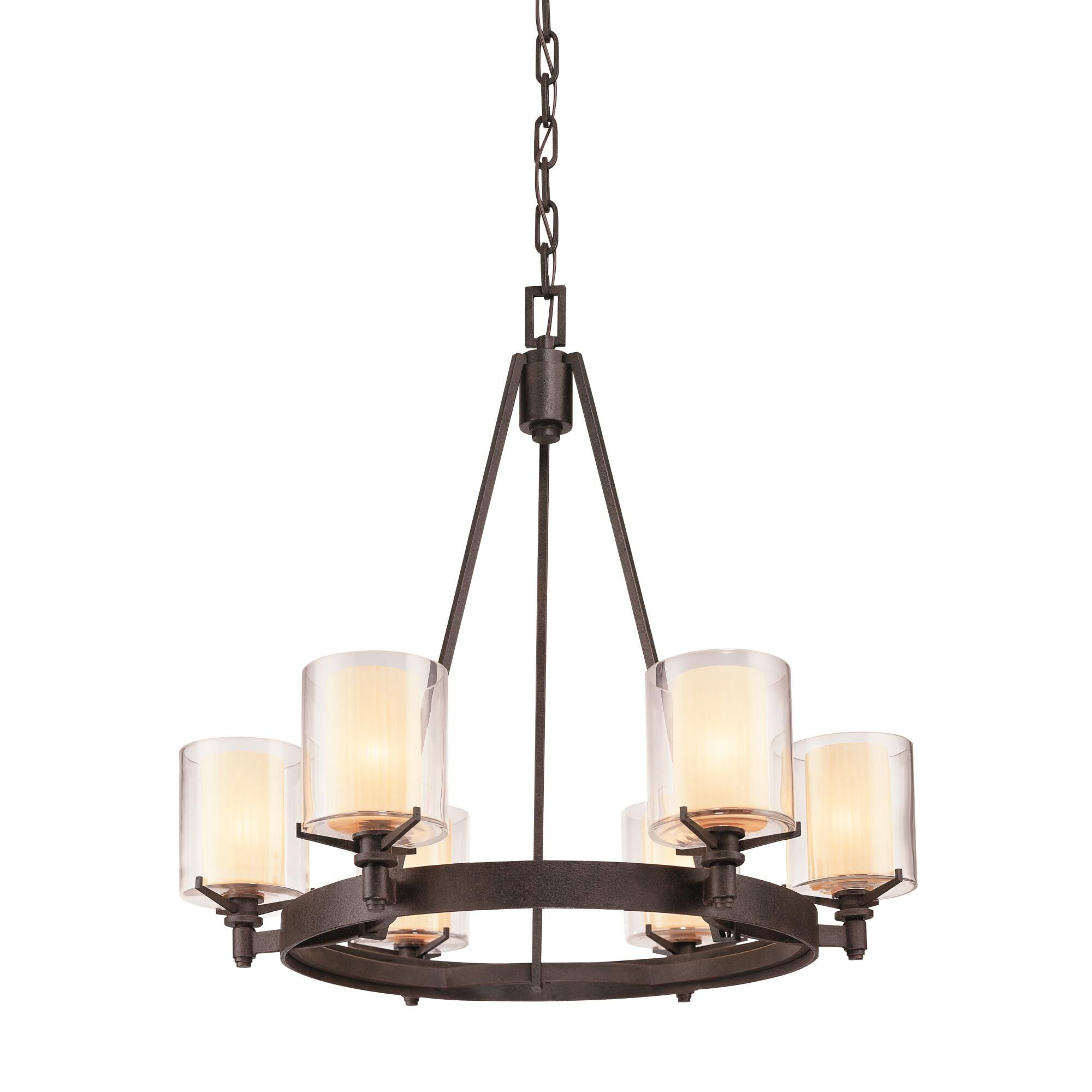 Shown in French Iron finish and Clear glass and Provence Glass shade