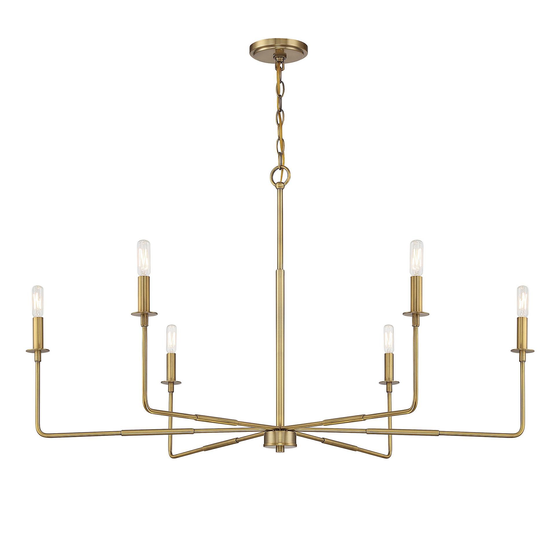 Salerno 42 Inch 6 Light Chandelier by Savoy House