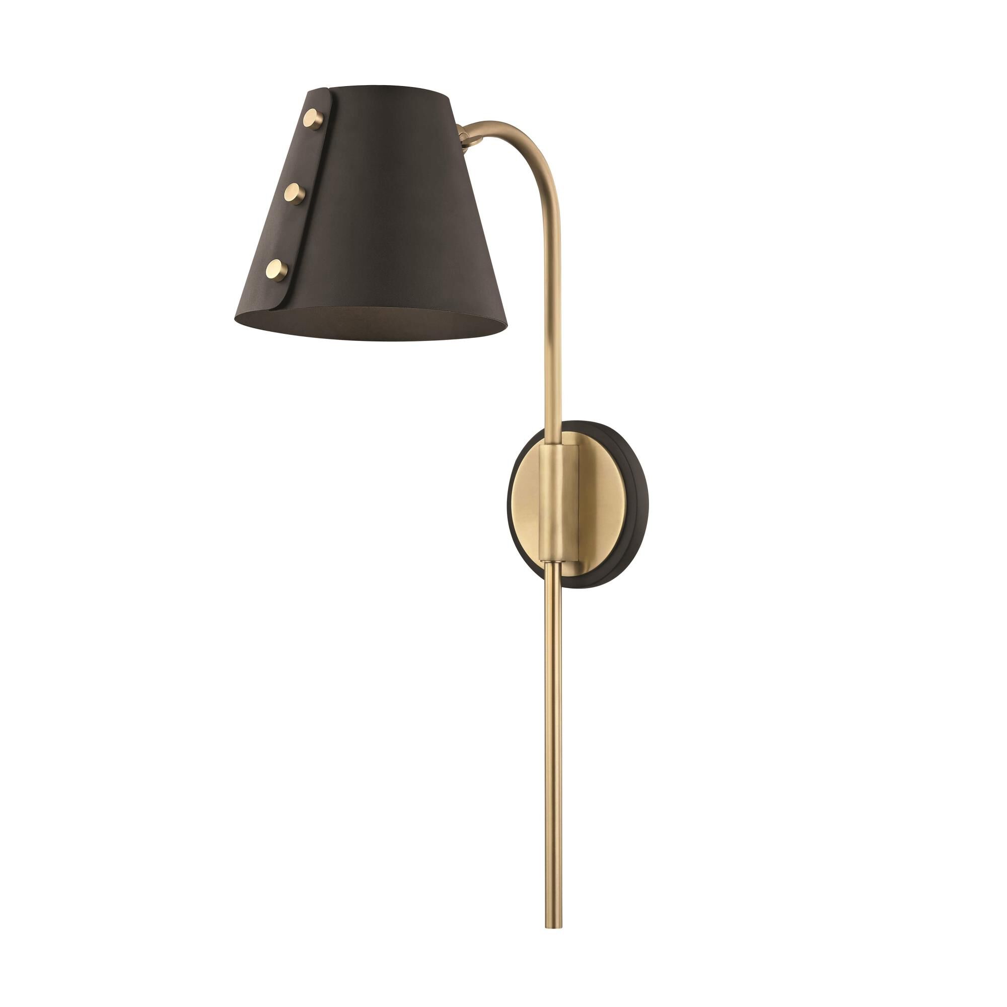 Shown in Aged Brass finish and Black accent