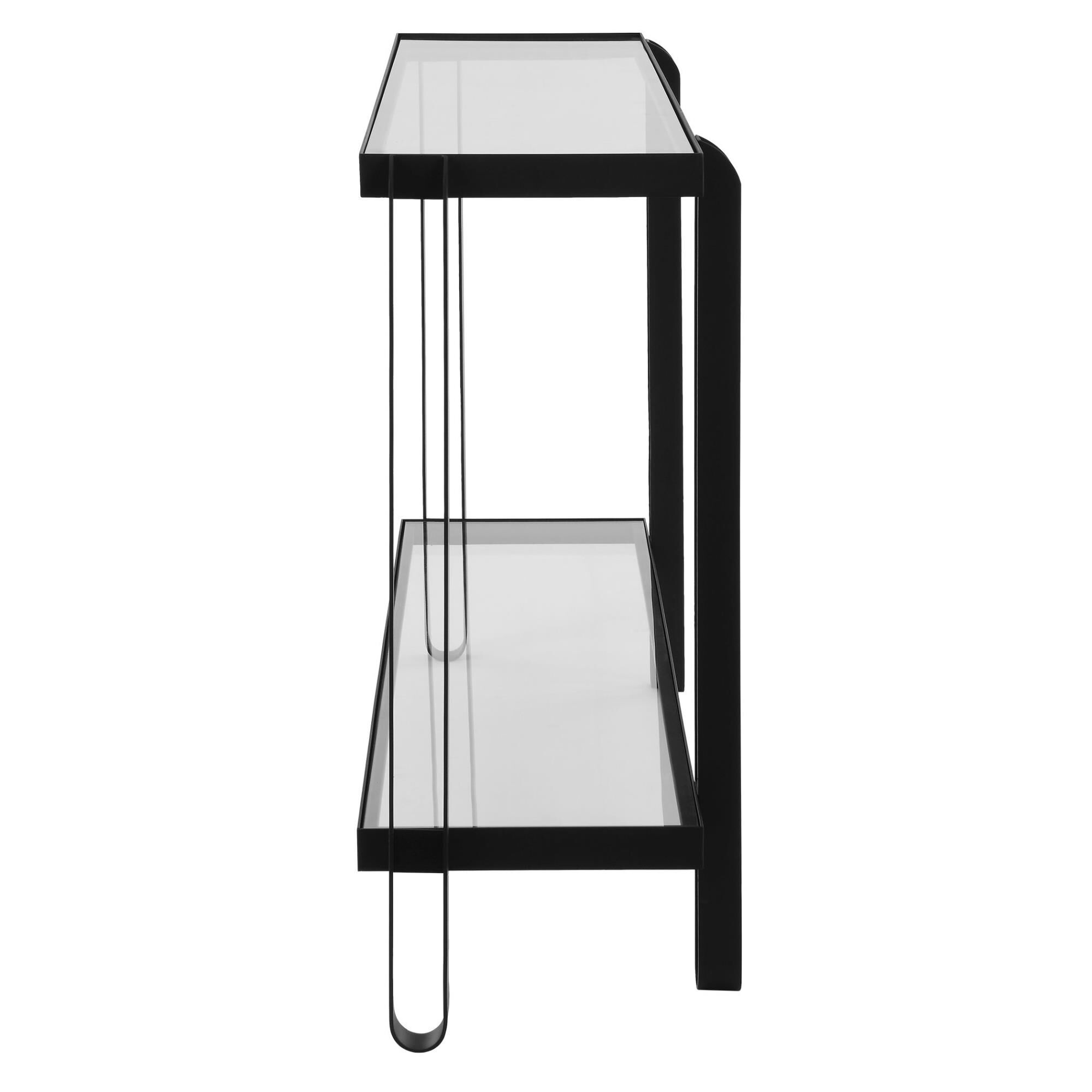 Shown in An Elegant Silhouette Console Table With Simple Clean Cut Lines And Enriched With Added Curves. Feat finish