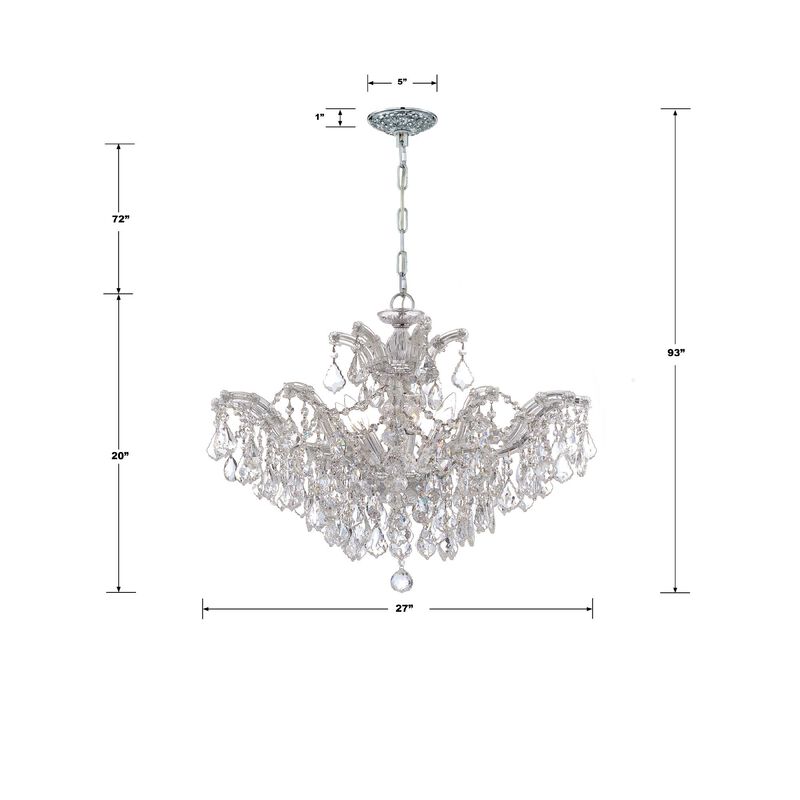 Maria Theresa 27 Inch 6 Light Chandelier by Crystorama