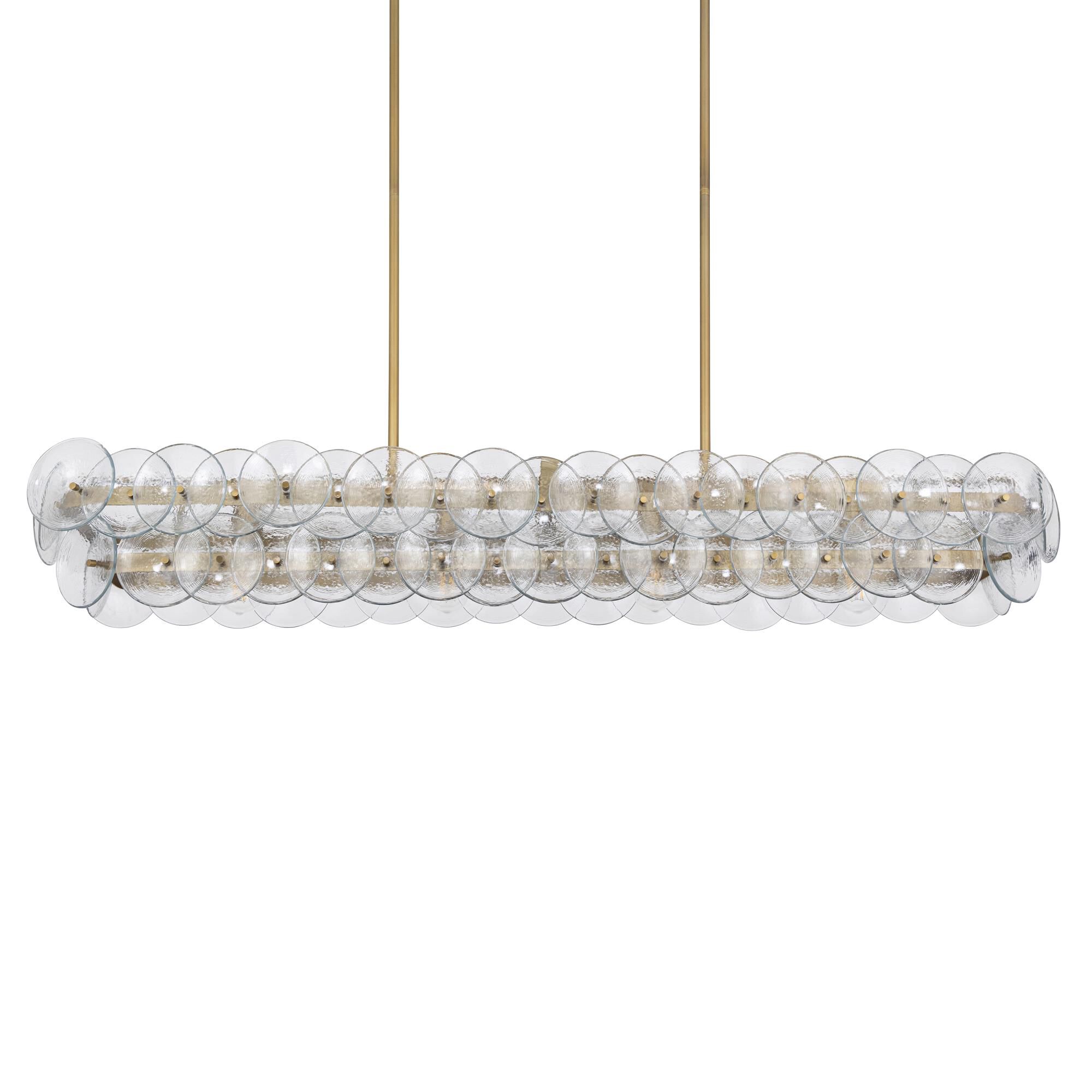 Shown in Weathered Brass finish and Textured Clear glass and Recycled Glass shade