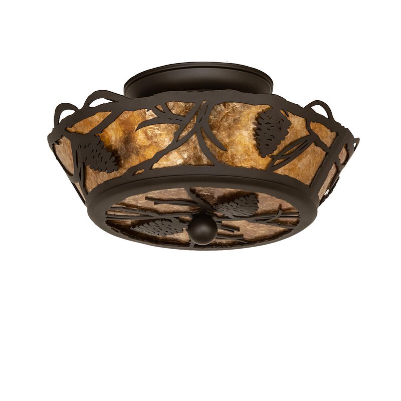 Whispering Pines 10 Inch 3 Light Flush Mount by Meyda Lighting