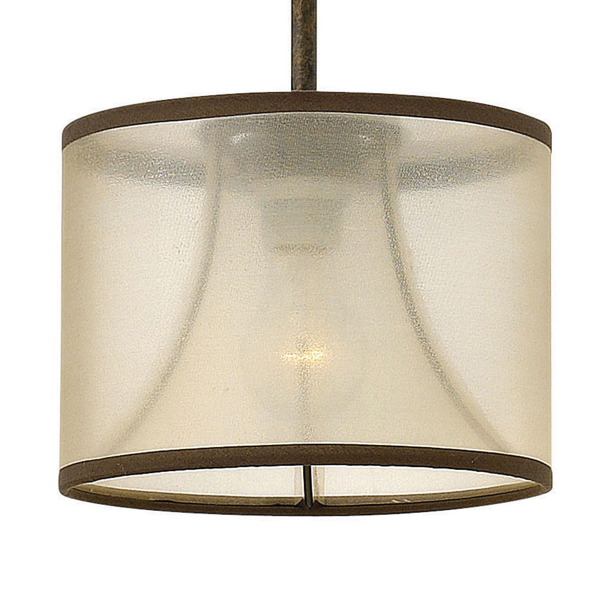 Shown in French Bronze finish and Square Crystal Accents crystal and Amber Sheer Translucent Double Hardback shade