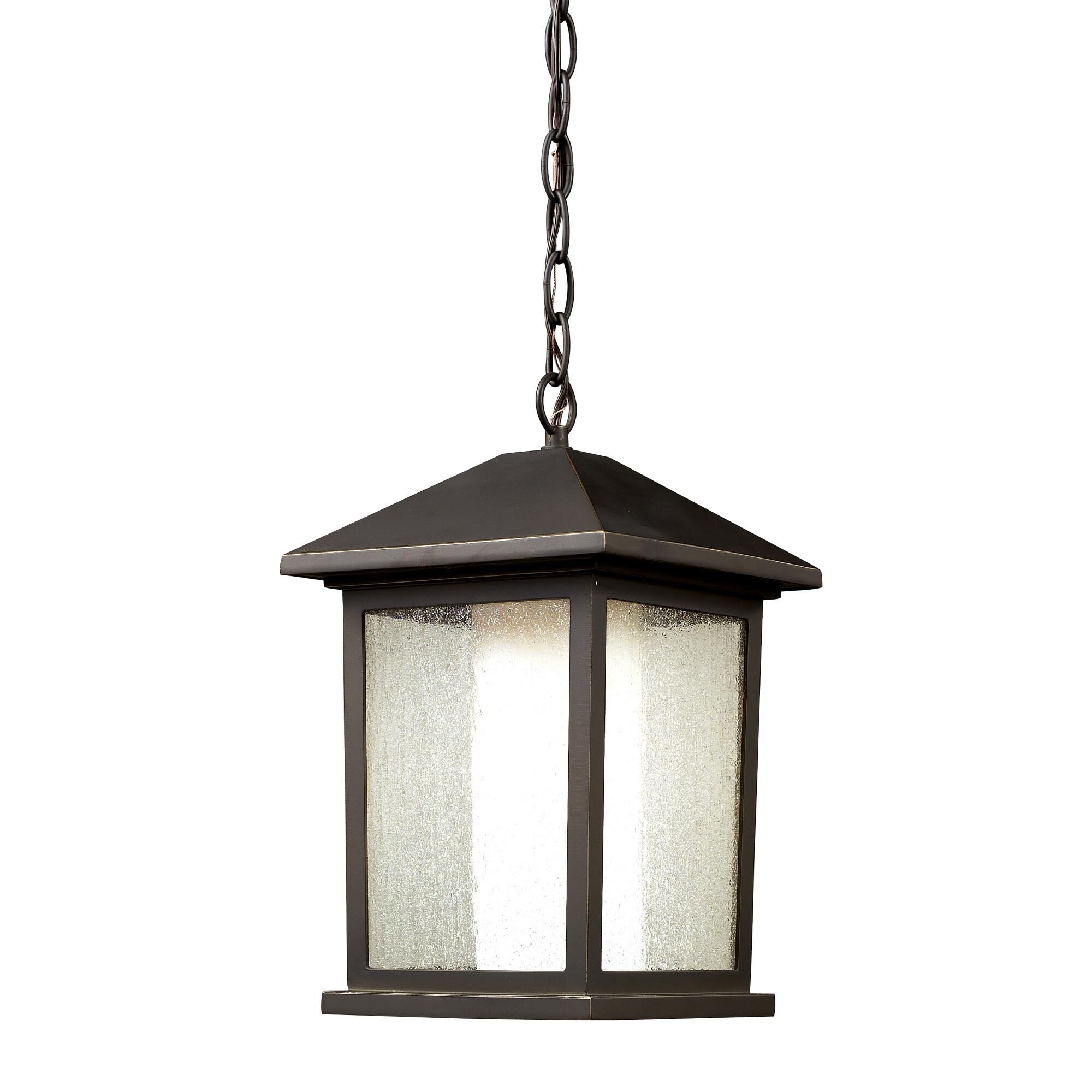 Shown in Oil Rubbed Bronze finish and Glass shade