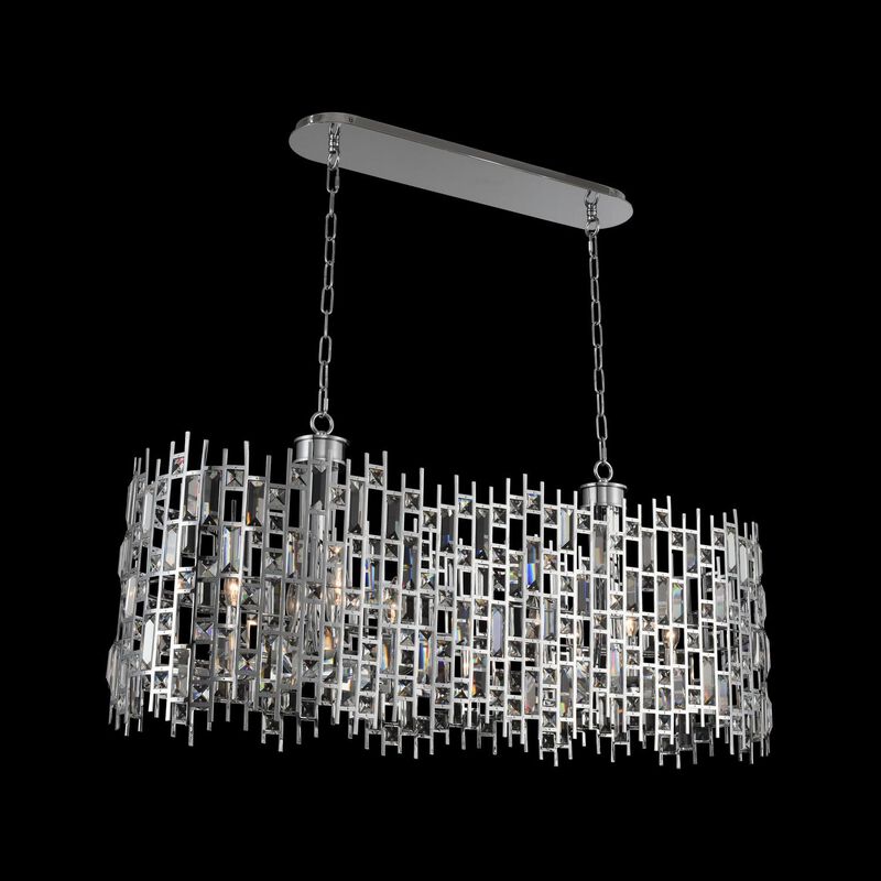 Fonseca 44 Inch 8 Light Linear Suspension Light by Allegri