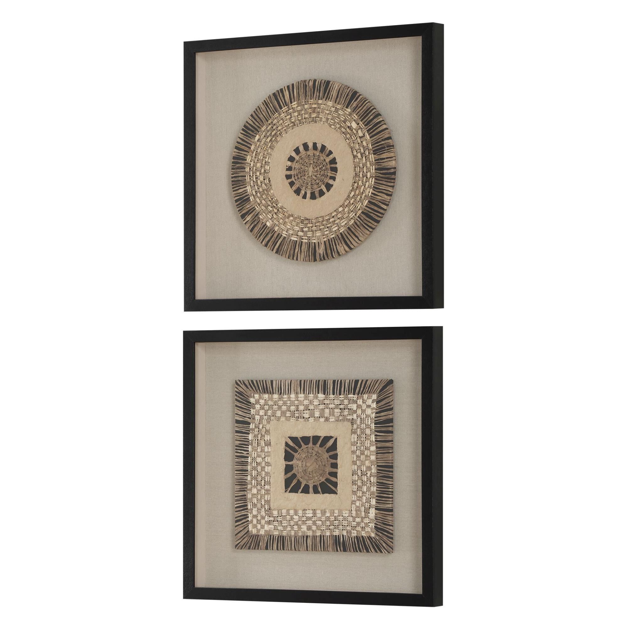 Shown in The Intertwine Shadow Boxes Are Woven Together Like An Heirloom Tapestry. Featuring Knit Paper Dyed  finish