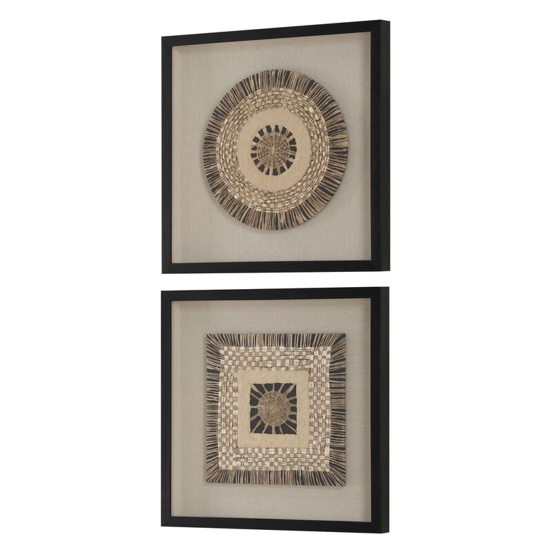 Uttermost Intertwine Knit Paper Shadow Box, S/2 Other Wall Accent by Uttermost