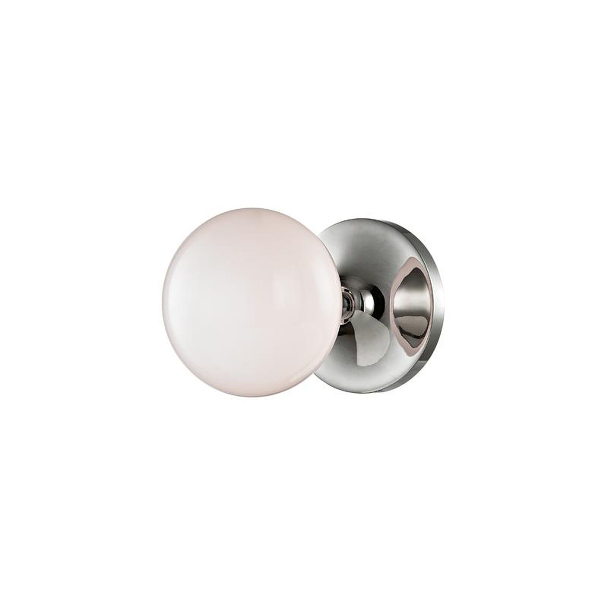 Shown in Polished Nickel finish and Opal Glossy glass