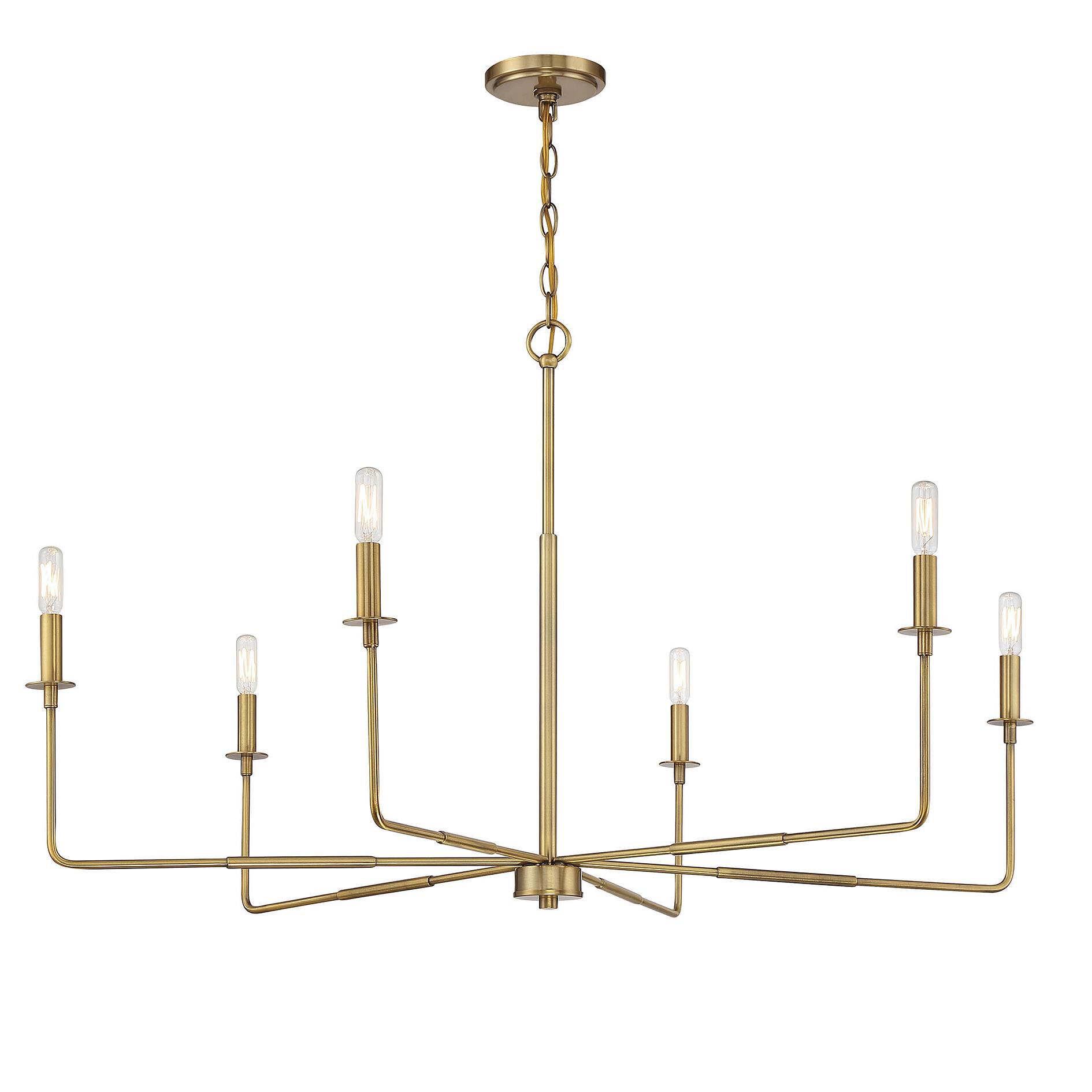 Salerno 42 Inch 6 Light Chandelier by Savoy House