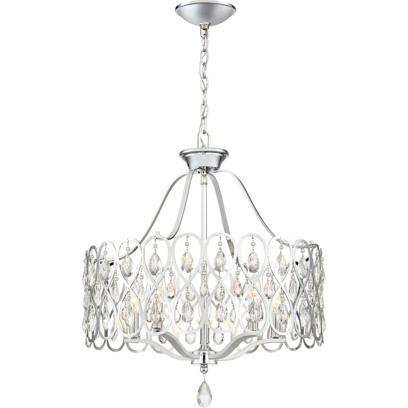 Lulu 22 Inch 5 Light Mini Chandelier by Quoizel