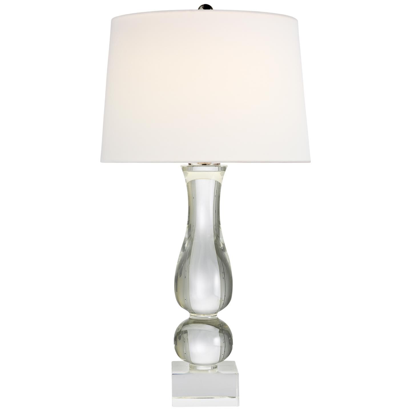 Shown in Crystal finish and Linen shade