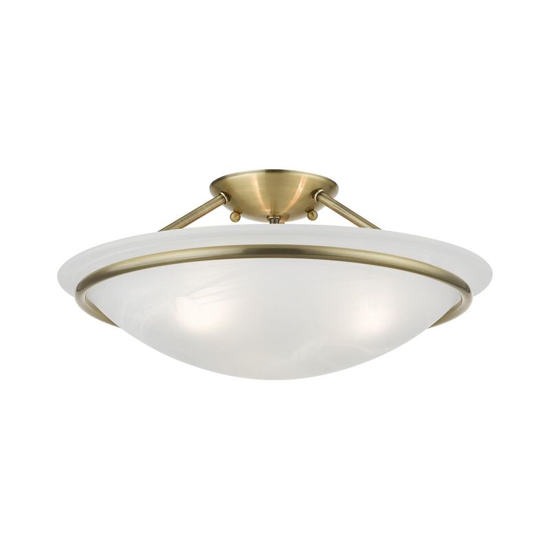 Newburgh 3 Light Semi Flush Mount by Livex Lighting