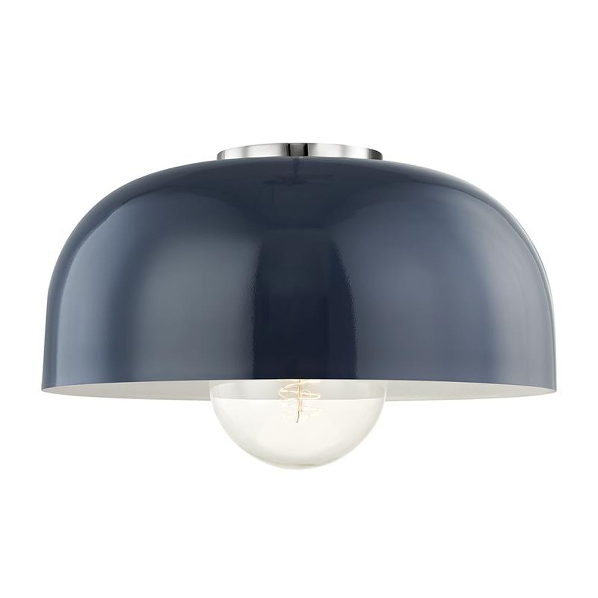 Shown in Polished Nickel-Navy finish and Navy Metal shade