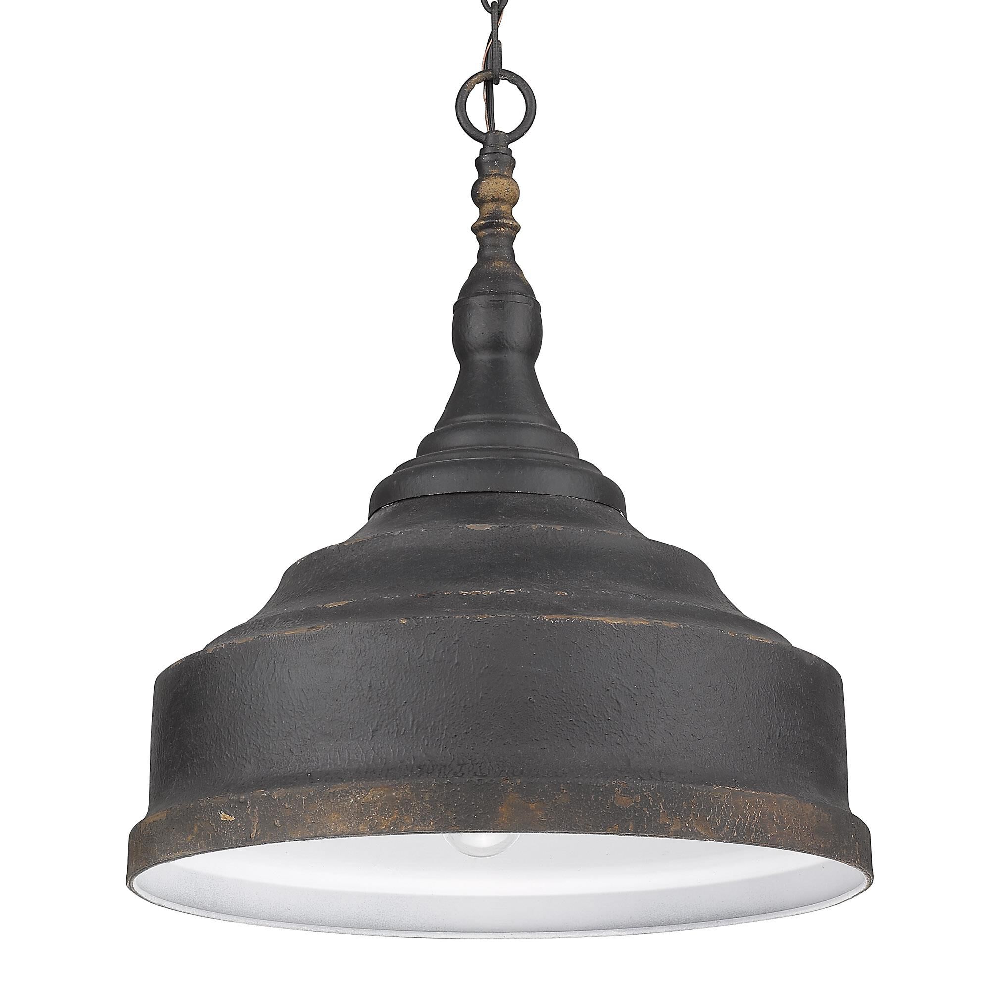 Shown in Antique Black Iron finish and Antique Black shade