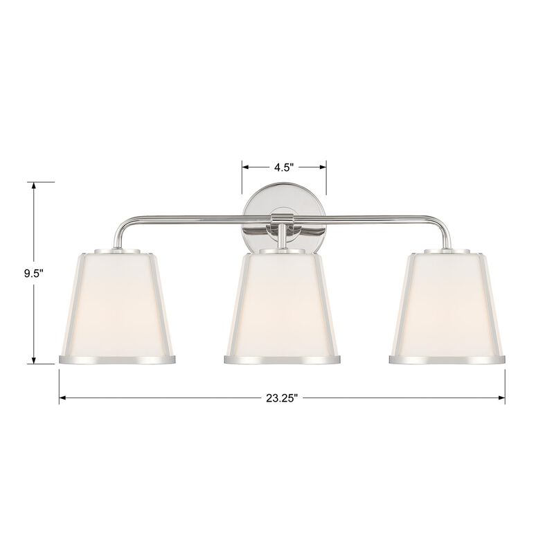 Fulton 3 Light Bath Vanity Light by Crystorama