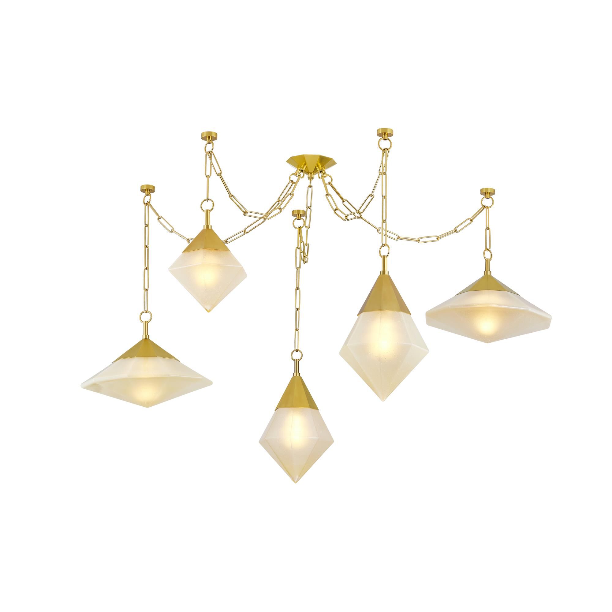 Shown in Vintage Polished Brass finish and Clear glass