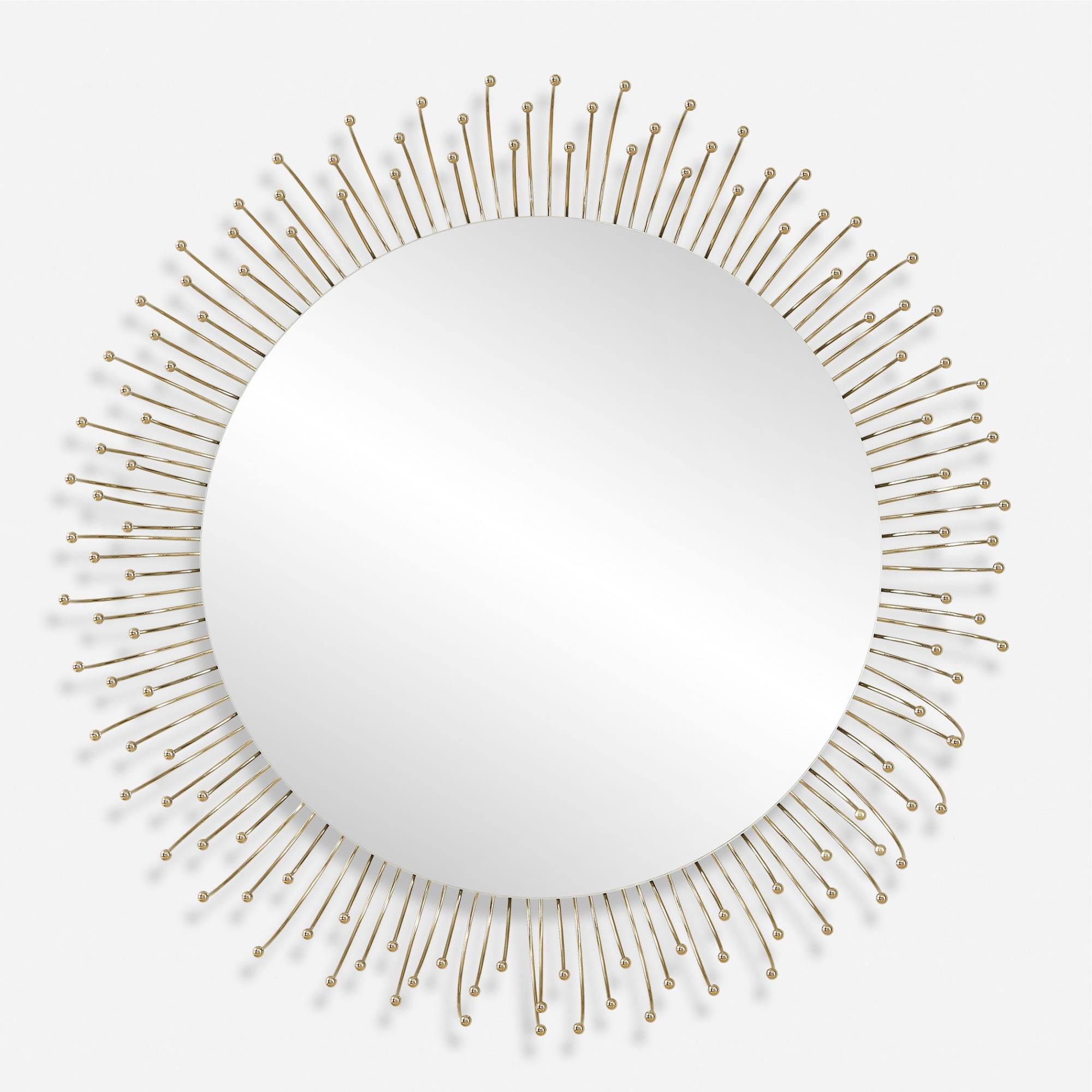 Shown in Displaying An Elevated Contemporary Feel, This Round Mirror Creates A Floral Motif That's Finished I finish