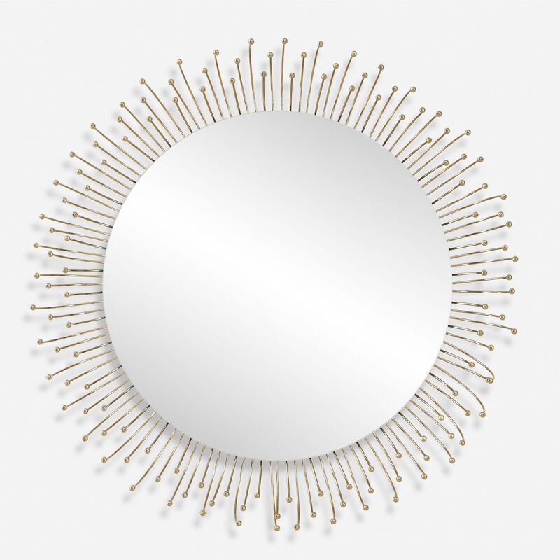 Uttermost Aga Round Gold Mirror Decorative Mirrors by Uttermost