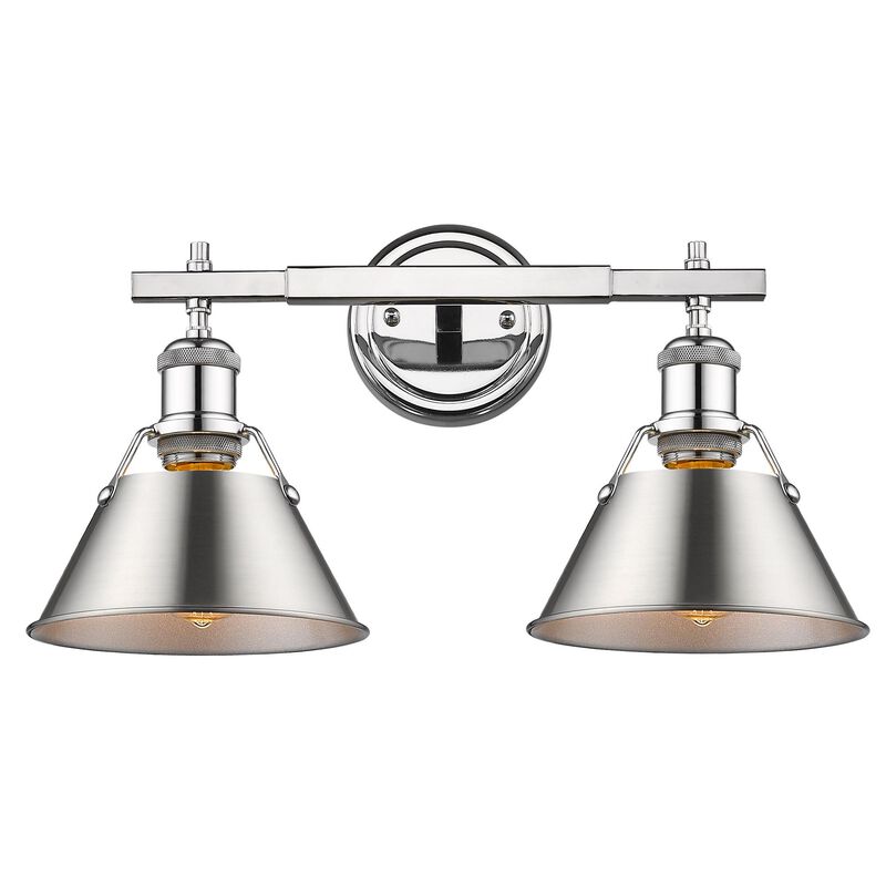 Orwell 18 Inch 2 Light Bath Vanity Light by Golden Lighting