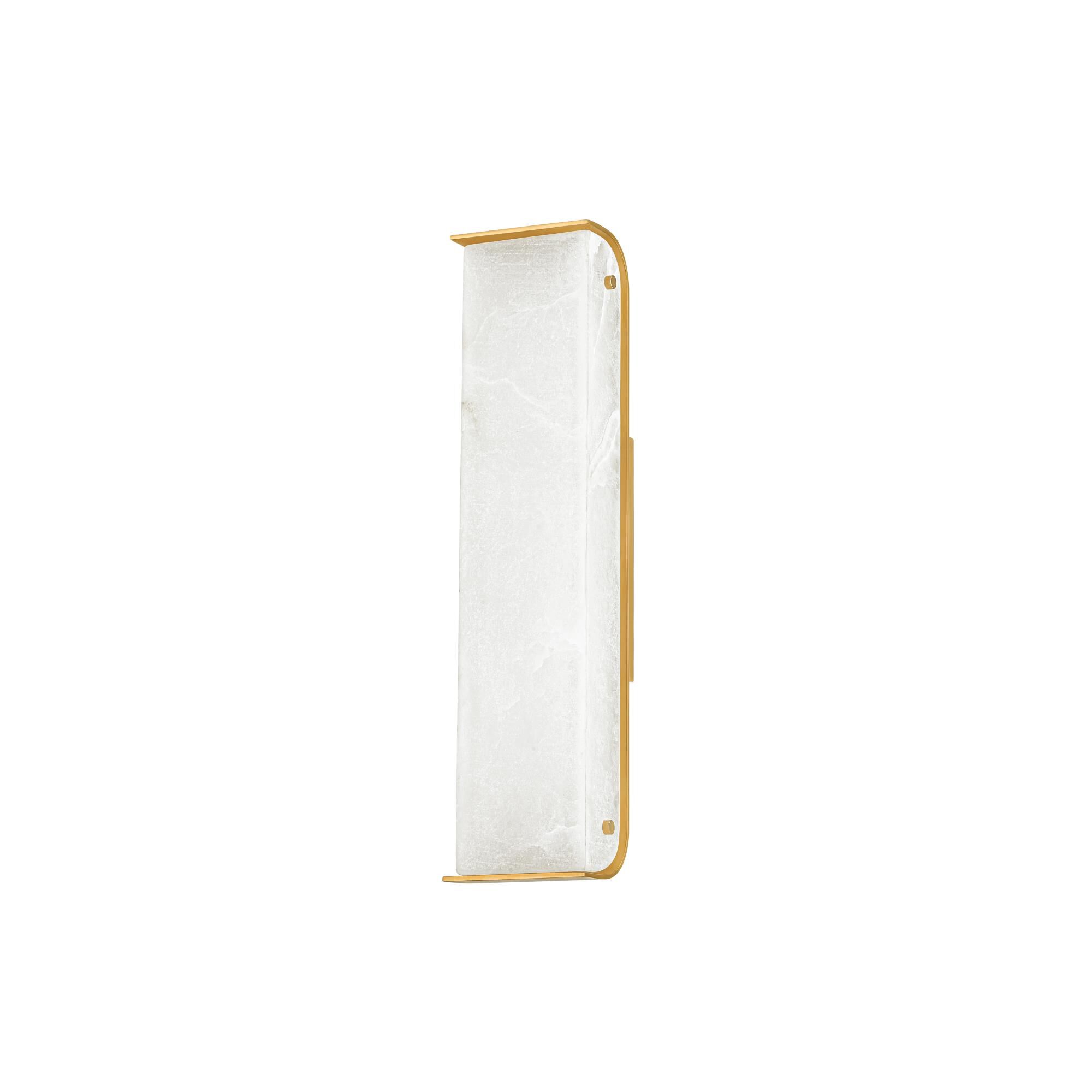 Shown in Vintage Brass finish and White Alabaster glass