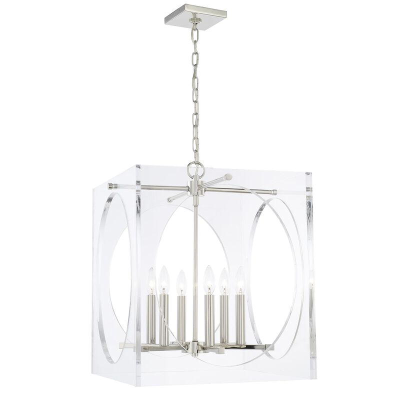 Drake 18 Inch 6 Light Chandelier by Crystorama