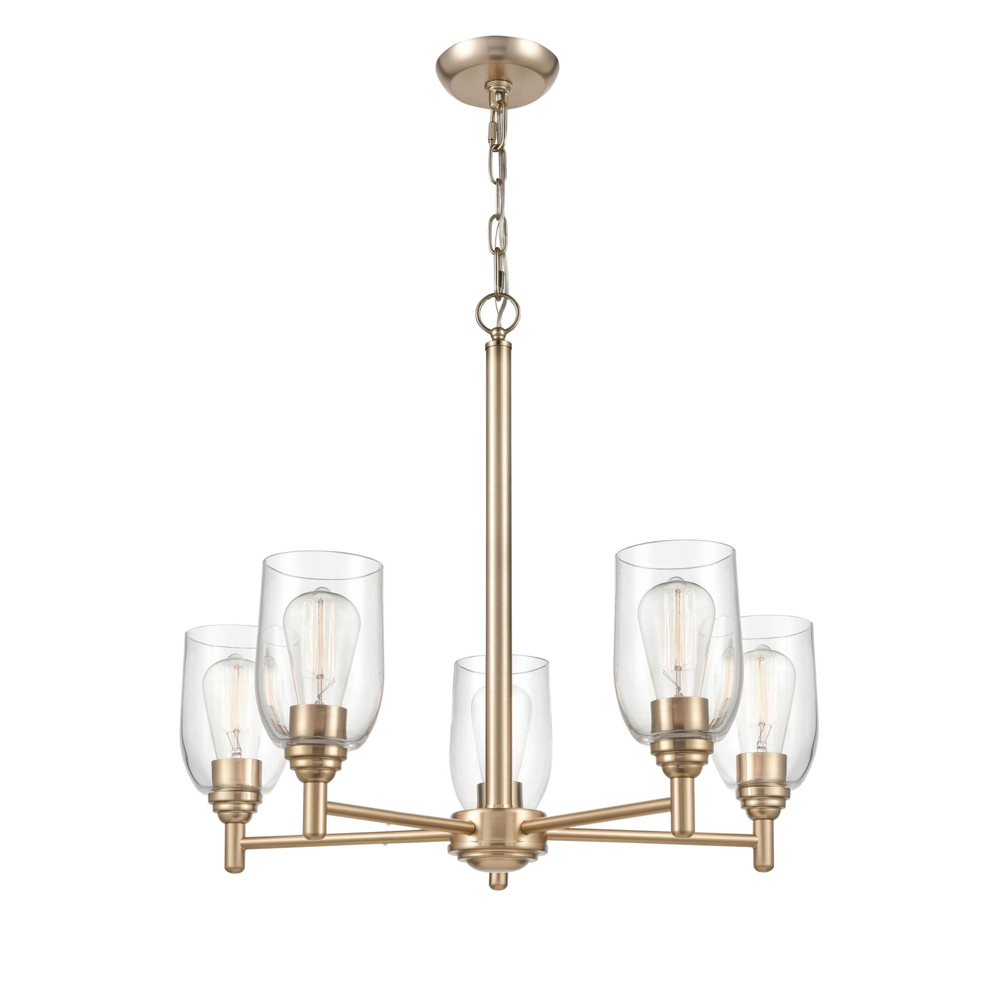 Shown in Modern Gold finish and Clear glass